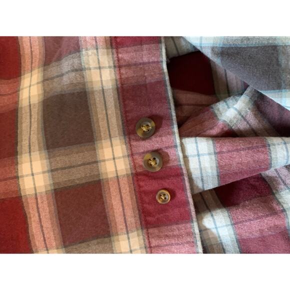 Carhartt plaid button up men's medium red and gray sz med - Picture 7 of 10